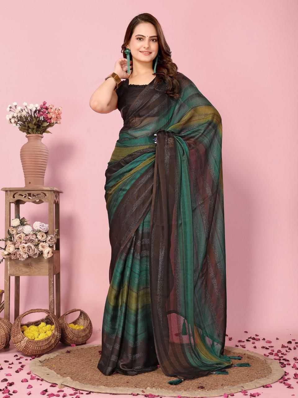 YNF NYLON RDM 738 SAREES WHOLESALE FANCY READY TO WEAR PRE DRAPED SAREES MANUFACTURER